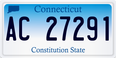 CT license plate AC27291