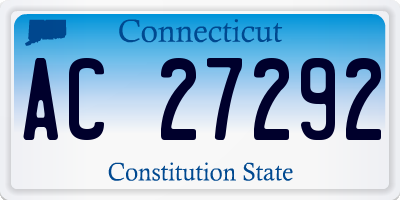 CT license plate AC27292