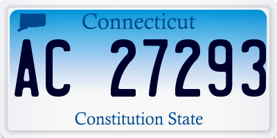CT license plate AC27293
