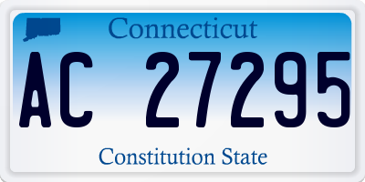 CT license plate AC27295