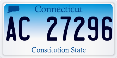 CT license plate AC27296