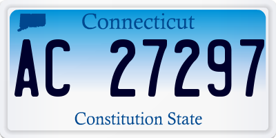 CT license plate AC27297