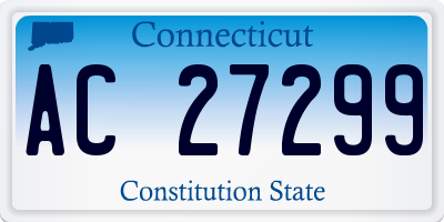 CT license plate AC27299