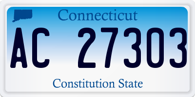 CT license plate AC27303