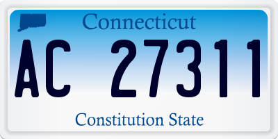 CT license plate AC27311