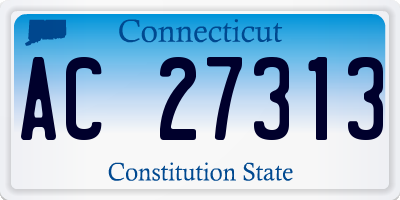 CT license plate AC27313