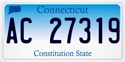 CT license plate AC27319