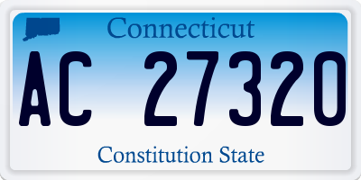 CT license plate AC27320