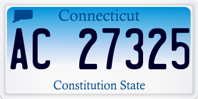 CT license plate AC27325