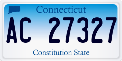 CT license plate AC27327