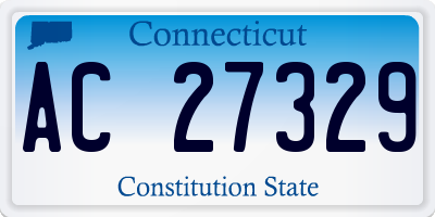 CT license plate AC27329