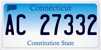 CT license plate AC27332