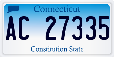 CT license plate AC27335