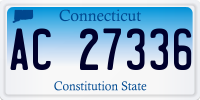 CT license plate AC27336