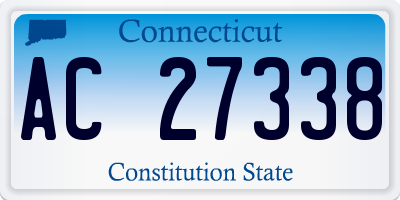 CT license plate AC27338
