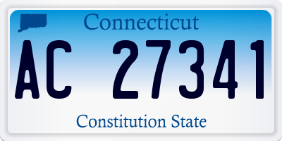 CT license plate AC27341