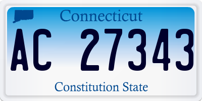 CT license plate AC27343