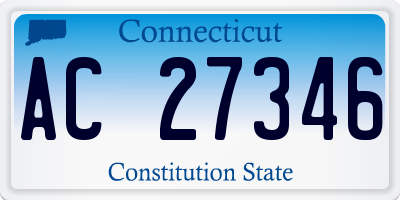 CT license plate AC27346