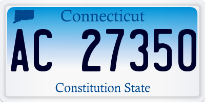CT license plate AC27350