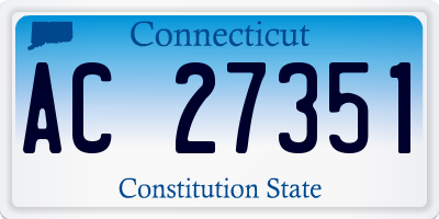 CT license plate AC27351