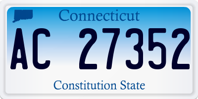 CT license plate AC27352