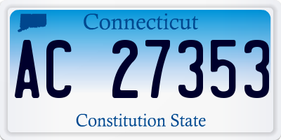CT license plate AC27353