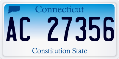 CT license plate AC27356