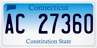 CT license plate AC27360