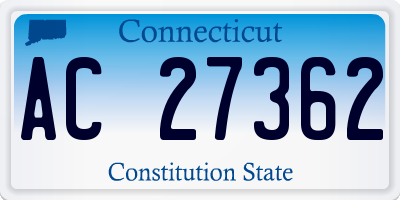 CT license plate AC27362