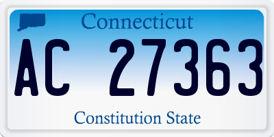 CT license plate AC27363
