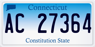 CT license plate AC27364