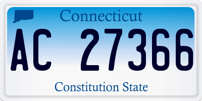CT license plate AC27366