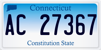 CT license plate AC27367