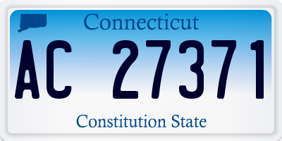 CT license plate AC27371