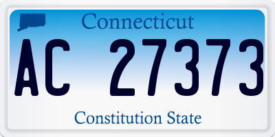 CT license plate AC27373