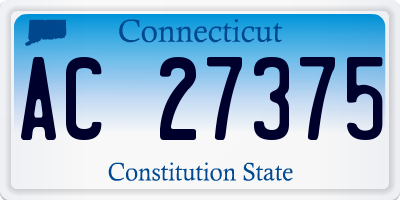 CT license plate AC27375