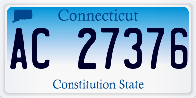 CT license plate AC27376