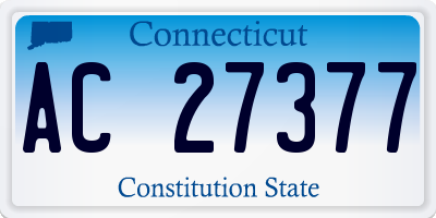 CT license plate AC27377