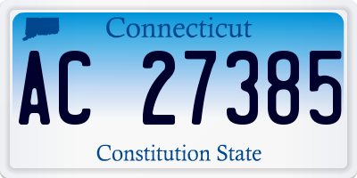 CT license plate AC27385