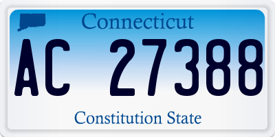 CT license plate AC27388