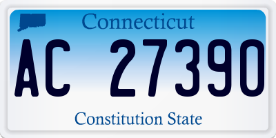 CT license plate AC27390