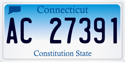 CT license plate AC27391