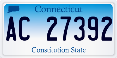 CT license plate AC27392