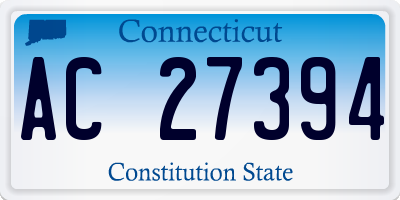 CT license plate AC27394