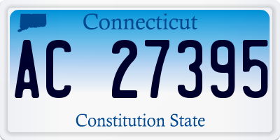 CT license plate AC27395