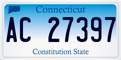 CT license plate AC27397