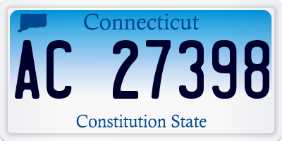 CT license plate AC27398