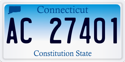 CT license plate AC27401
