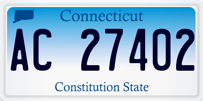 CT license plate AC27402