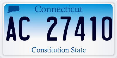 CT license plate AC27410